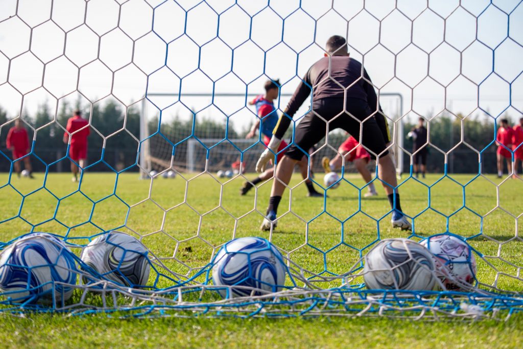 Goal keeper in goal